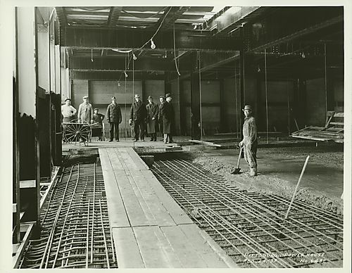 Interior view of P&LE Power House Construction
