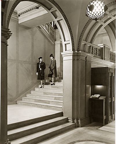 (Carnegie Library: Central Library Hall, C. 1940)