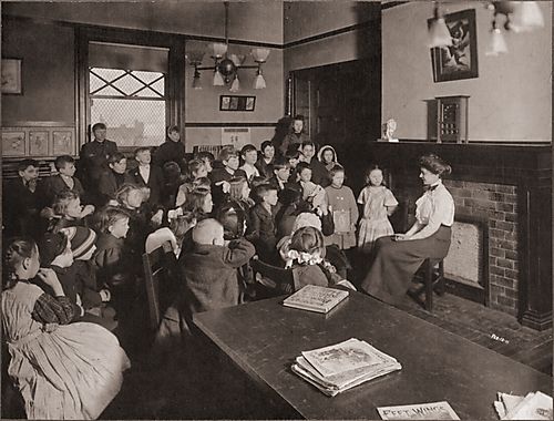 (Carnegie Library: Lawrence Park Field House, Story Hour, February 13, 1911)
