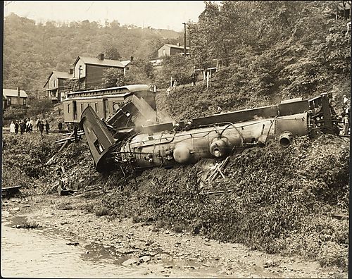(Transportation: Train Wreck on Hillside)