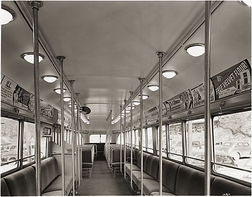 (Transportation: Trolley Interior with Advertisements)