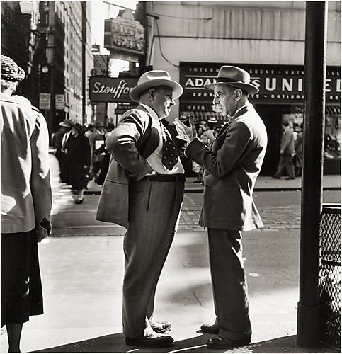 (Downtown: Men Talking on a Downtown Street in Pittsburgh)