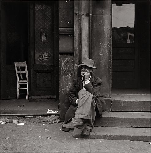 (Portrait: Hill District, Man Sitting on Stoop)