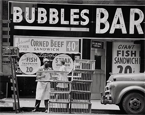 (Downtown Street Scene: Poultry Delivery at Market Place and McMaster Way)