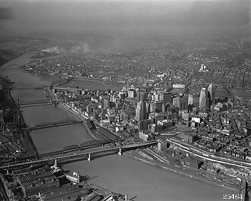 Aerial View Surrounding Downtown