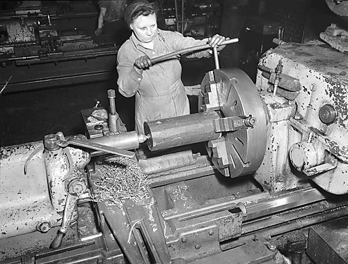Woman in Machine Shop
