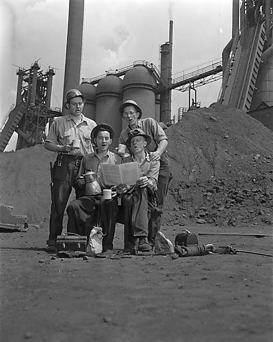 Publicity Shot of Men's Chorus at Carrie Furnace