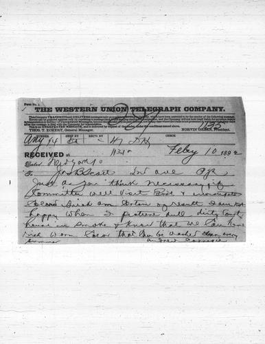 Andrew Carnegie to James B. Scott, Esq., February 10, 1892