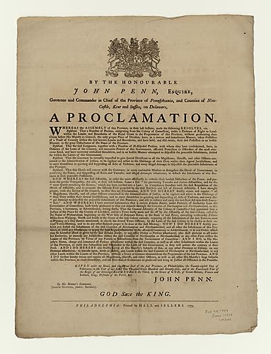 By the Honourable John Penn, Esquire, Governor…