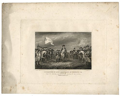 Surrender of Lord Cornwallis at Yorktown VA.