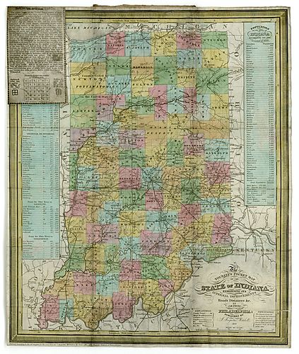 Tourist's pocket map of the state of Indiana