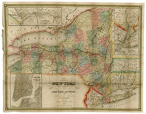 Map of the state of New York