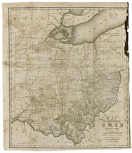 Map of the state of Ohio