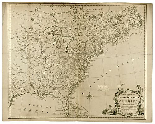 Map of the British dominions in America