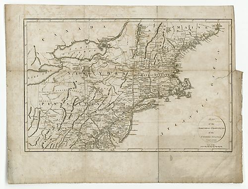 Map of the northern provinces of the United States
