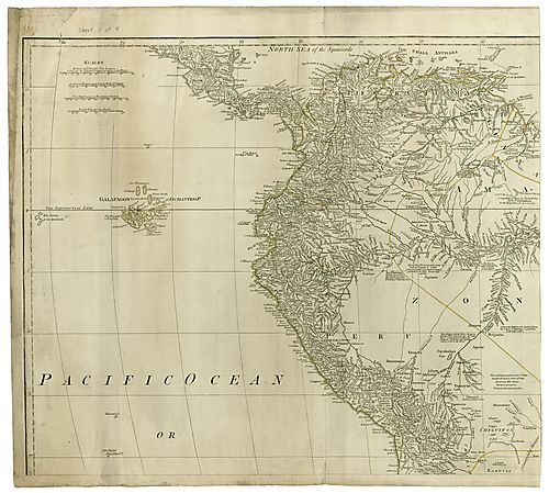 Map of South America - Sheet 1 of 4