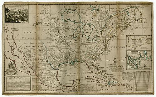 New map of the north parts of America