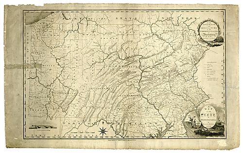 Map of the state of Pennsylvania