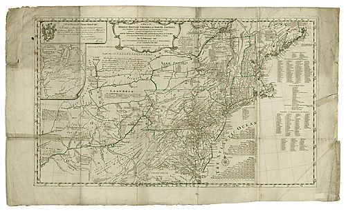 Map of the middle British colonies