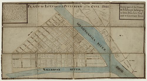 Plan of the lots laid out at Pittsburg