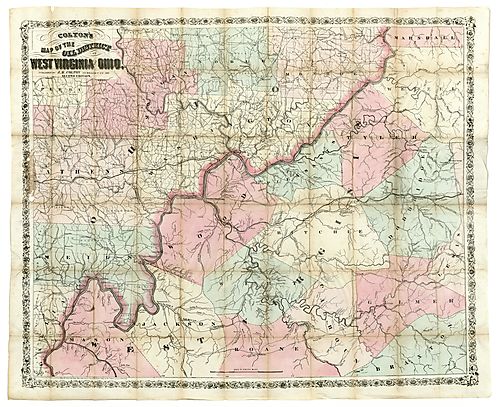 Map of the oil district of West Virginia and Ohio