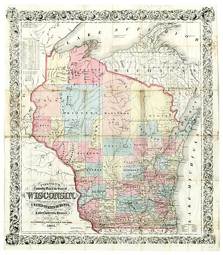 Township map of the state of Wisconsin
