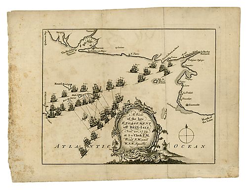 View of the late engagement off Bell-Isle