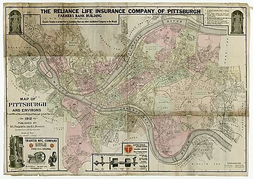 Map of Pittsburgh and environs - Sheet 1 of 2
