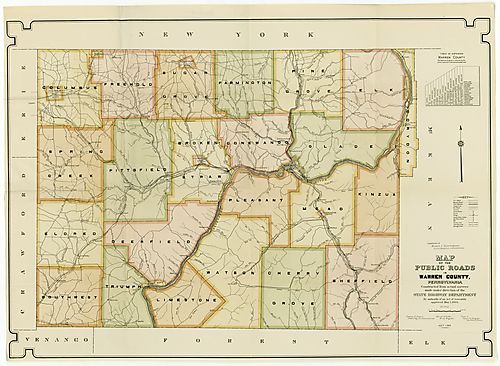 Public roads in Warren County, Pennsylvania