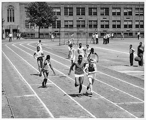 Championship track meet at Oliver High School Field
