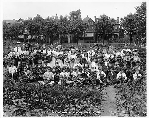 Students Gardening at Dilworth School