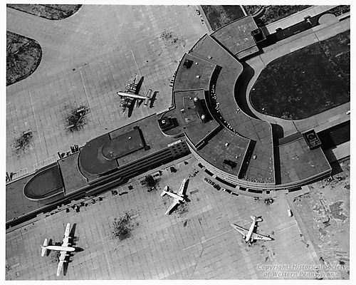 Aerial view of Greater Pittsburgh Airport Terminal