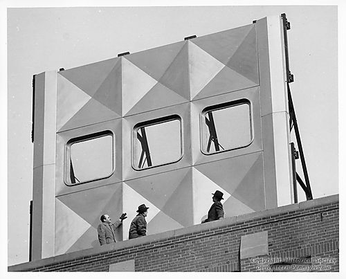 Sample Section of a Stamped Aluminum Panel for the Alcoa Building