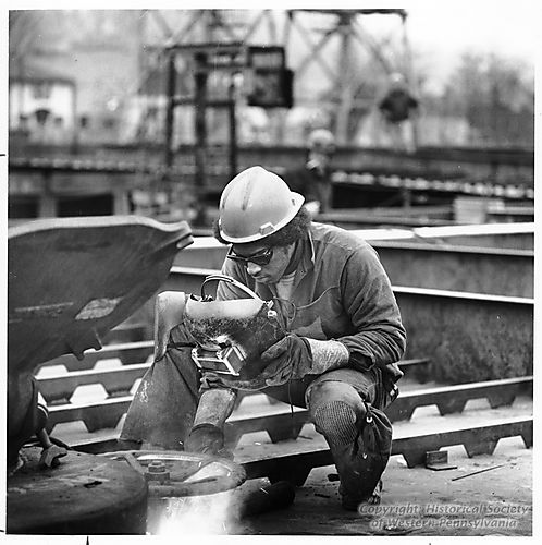 NAB Employee welding at Neville Island