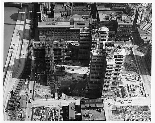 Aerial view of Gateway Center Construction