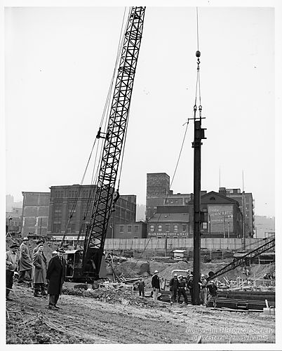 First Steel Beam installed at Gateway Center