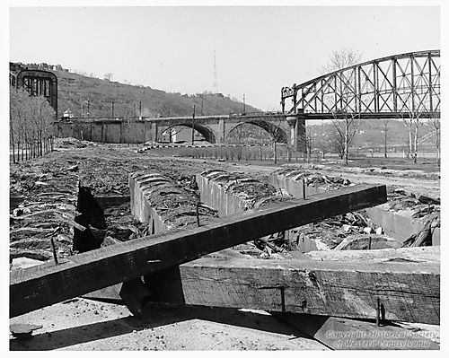 Demolition of Wooden Ramp Leading to Manchester Bridge