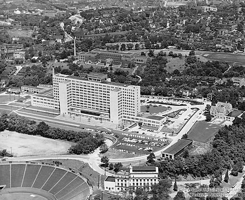 Aerial view of the Veterans General Medical Hospital