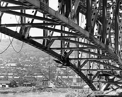 Construction of the Dravosburg Bridge