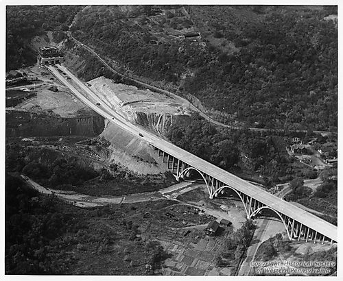 Aerial view of the Commercial Street Bridge