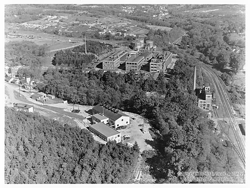 Aerial view of Bureau of Mines at Bruceton