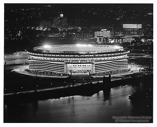 Three Rivers Stadium at Night