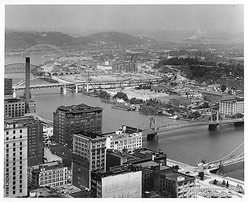 Beginning stages of Three Rivers Stadium Construction