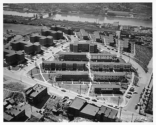 Aerial view of Bedford Dwellings