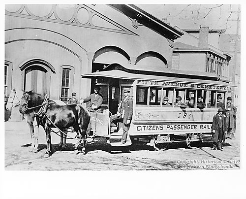 Citizens Passenger Railway Fifth Avenue &amp; Cemetery Streetcar