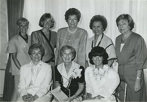 Janet Mortiz and the executive vice presidents of the Ladies' Hospital Aid Society 