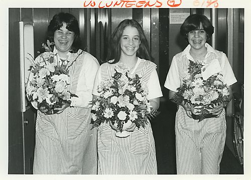Montefiore Hospital Volunteens with flowers