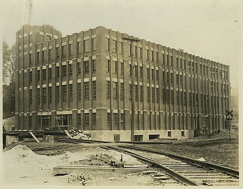 Mayview Hospital building and railroad tracks