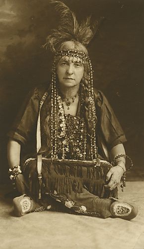 Bertha Rauh dressed for a historical pageant for the Congress of Clubs