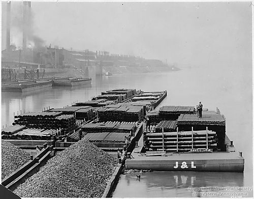Pipe Loaded on Barges